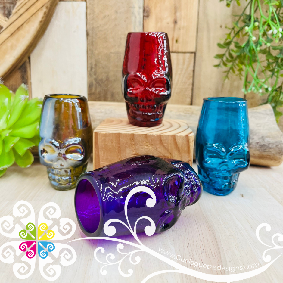 Calaverita Vidrio Soplado Tequilero Set - Tequila Shot Glasses