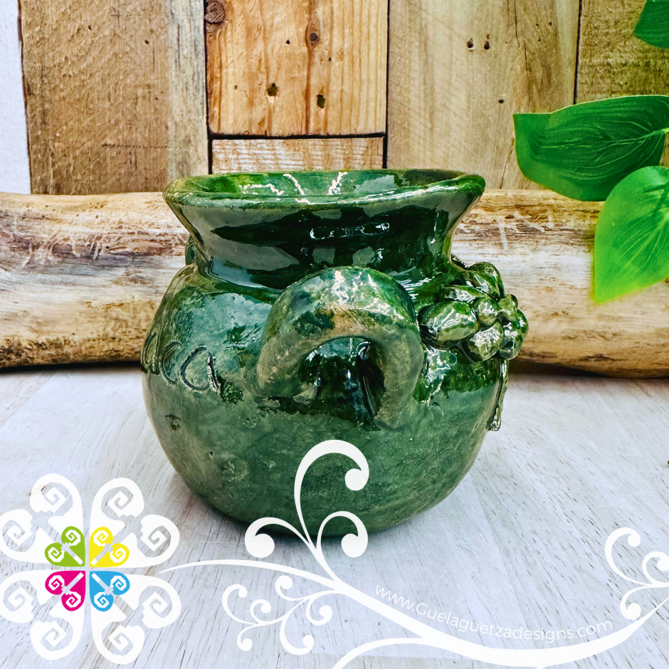 Small Ollita with Handles - Barro Vidriado Oaxaca