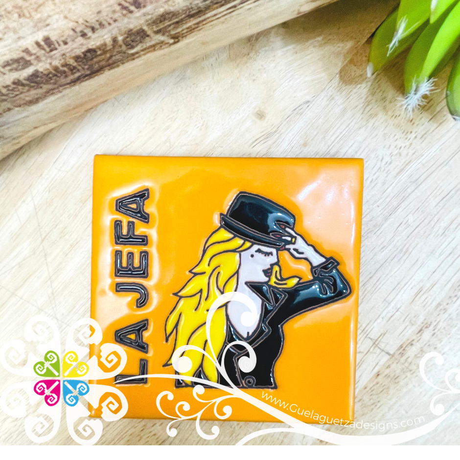La Jefa - Mexican LoteriaMX Coaster Tile
