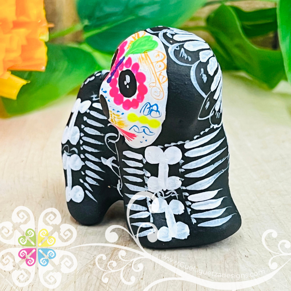 Mini Dia de los Muertos Puppy - Hand painted Cat