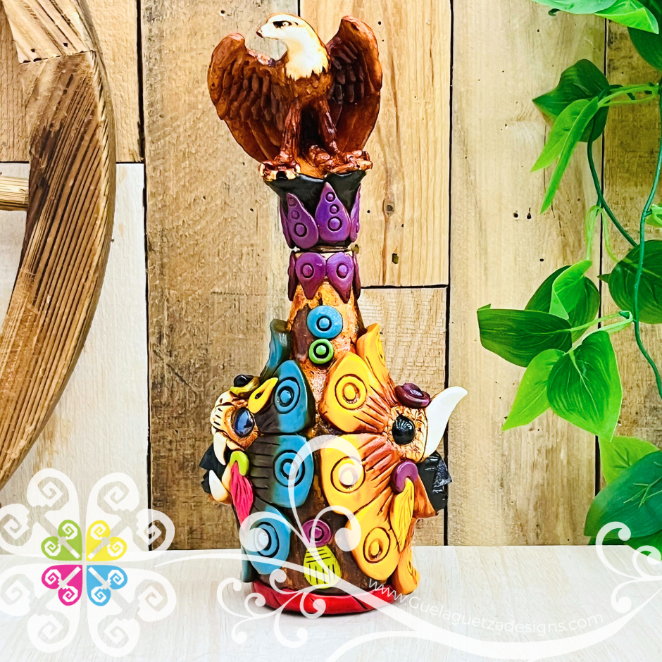 Small Jaguar Glass Bottle Container - Epoxi Clay Tequila Glass Bottle
