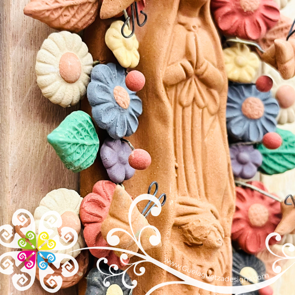 Small Virgen de Guadalupe Home Decor - Barro Metepec