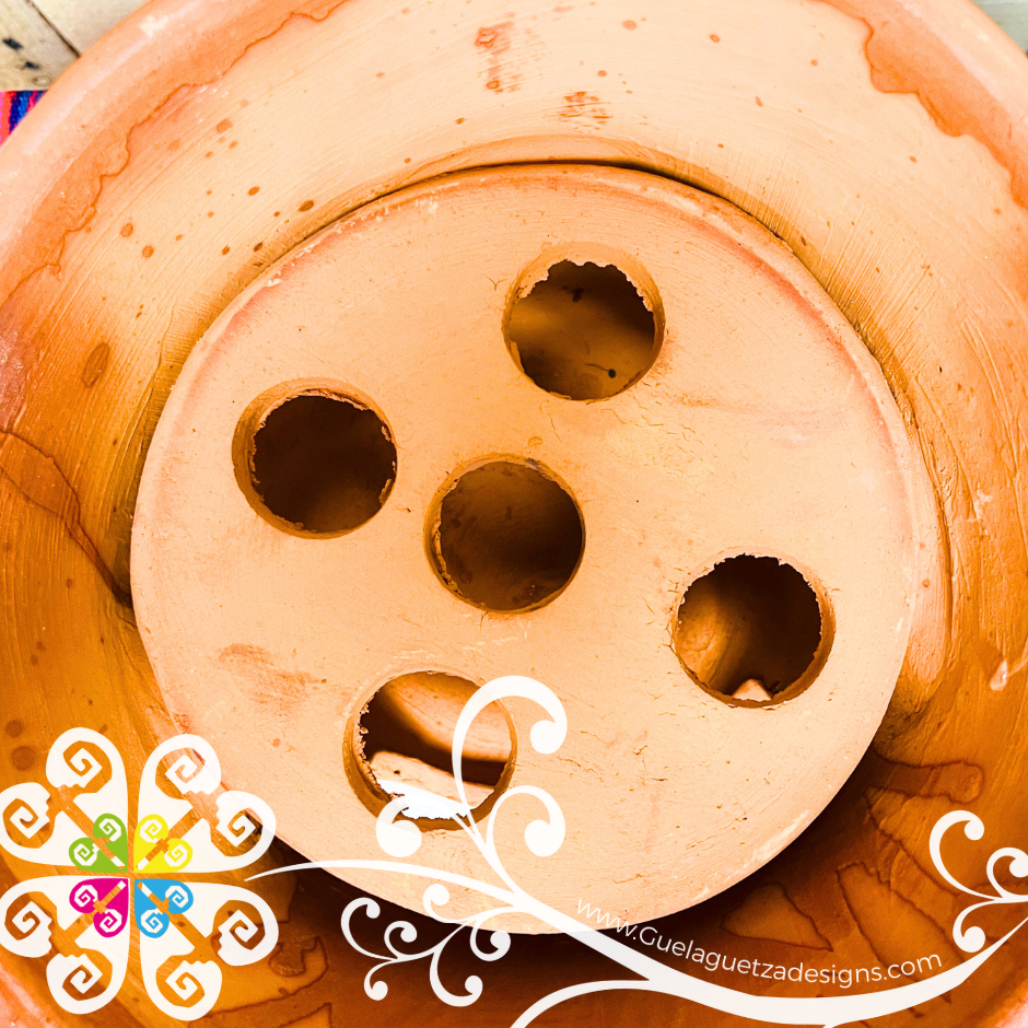 Small Anafre de Barro Decorada Chafing Dish - Mexican Kitchen