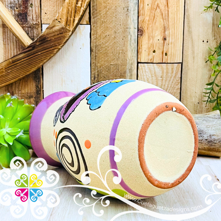 Lilac Catrina Ovulo Vase - Mexican Home Décor