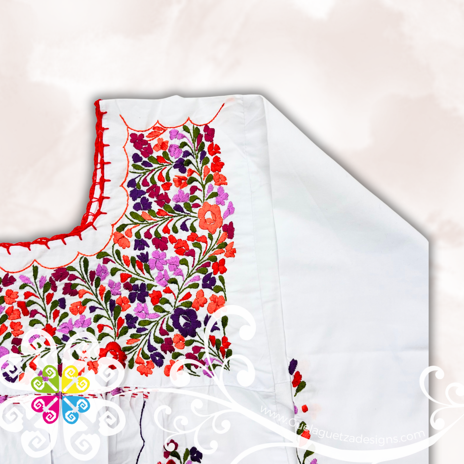 Large Blusa San Antonino Sencilla- 3/4 Sleeve - Embroider Women Top