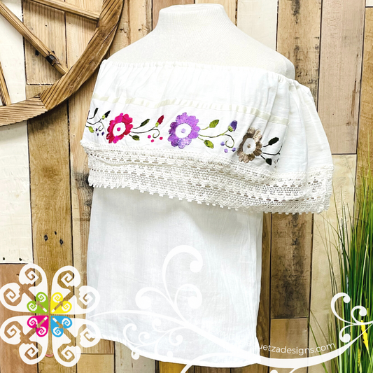 Beige Campesina Embroider - Women Top