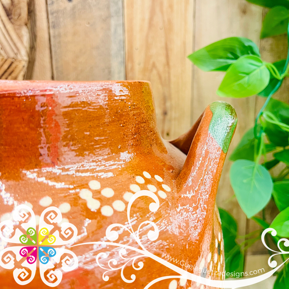 Large Capula Sencillo Olla de Barro con Tapa- Capula Sencillo Clay Ollas