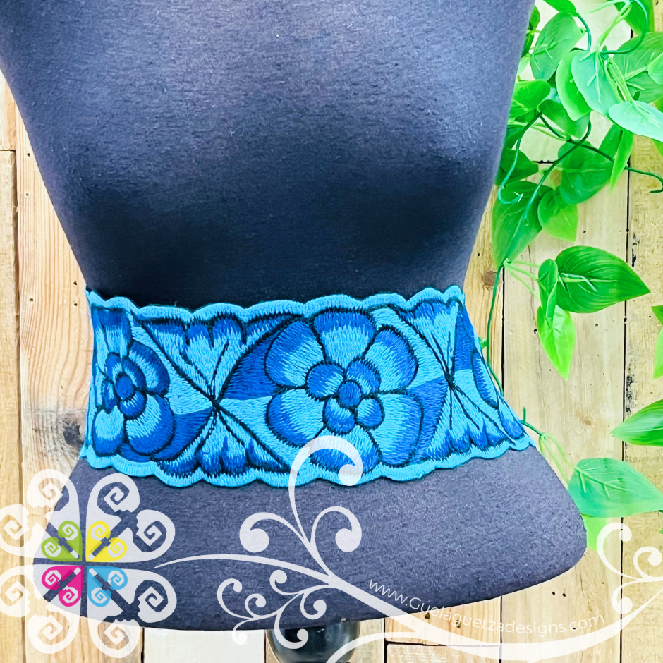 Solid Chiapas Embroider Belt - Women Belt