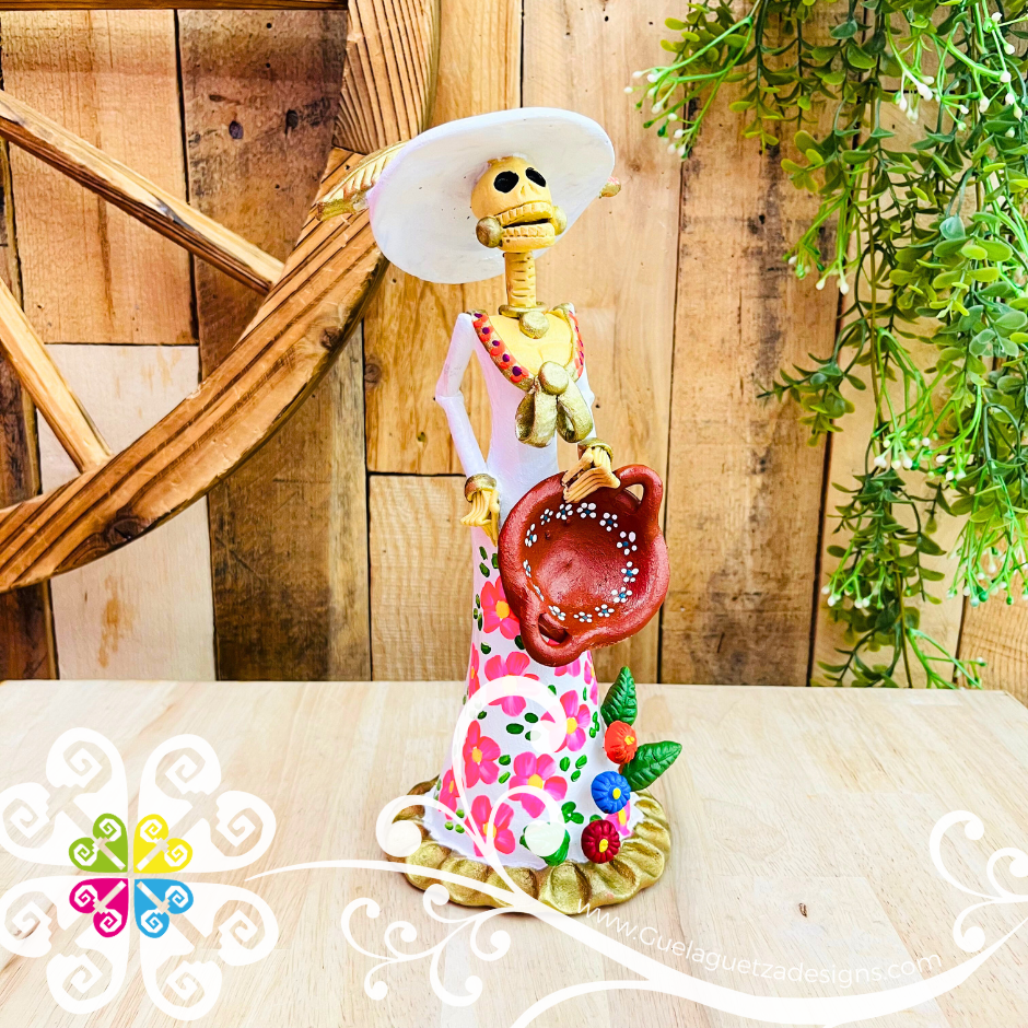Medium Catrina Elegante Clay Catrina - Michoacan Clay Home