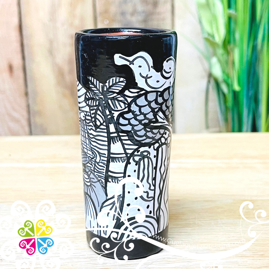 Historias Guerrero Clay Shot Glass - Set of 4