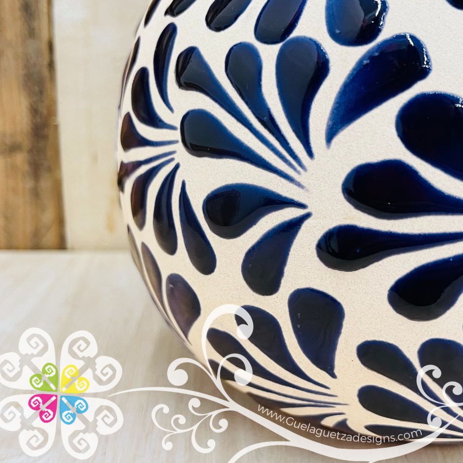 Cobalt Blue Espiga Large Pato Clay Pitcher - Jarro de Barro