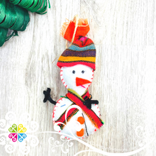 Set of 6 Cambray Snowmen - Mexican Ornaments