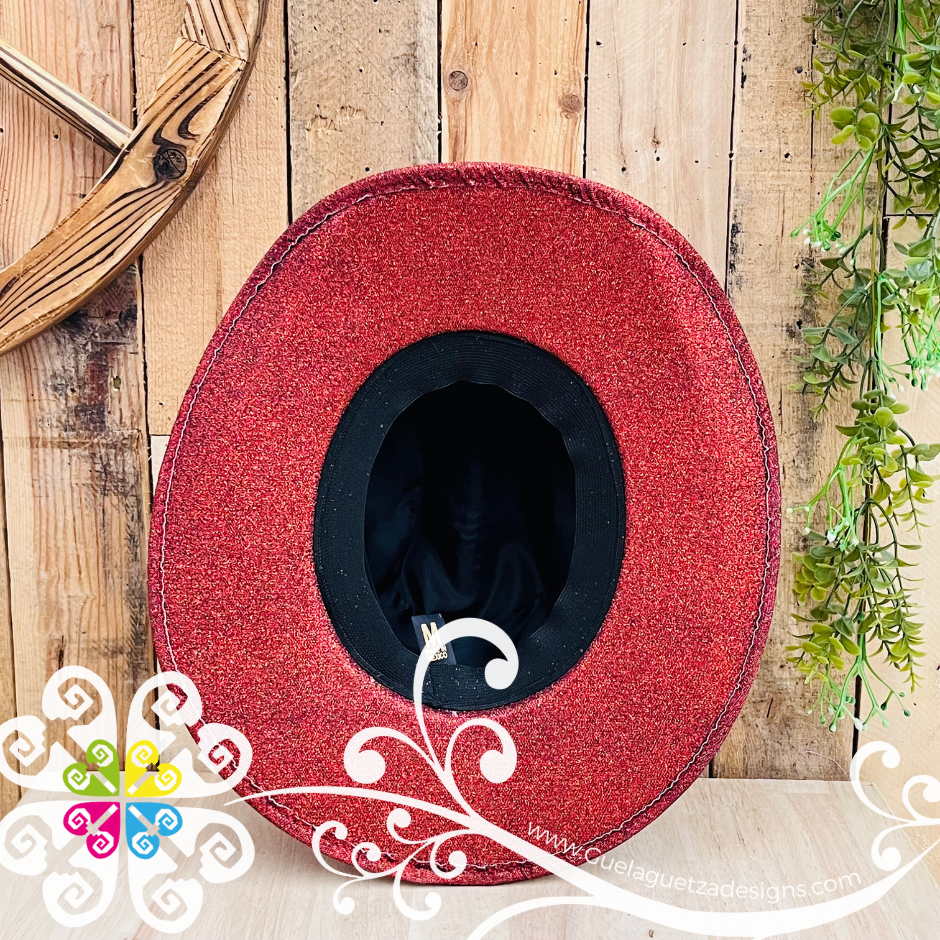 Red Glitter Cowboy Hat - Unisex Hat