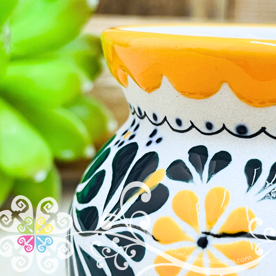Small Yellow Colibri Taza Ponchera Colibri - Barro Alta Temperatura - Single Clay Mug
