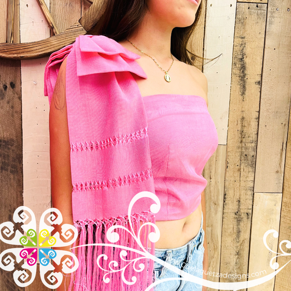 Medium Amaia Rebozo Articela Silk Bow Top - Women Tops