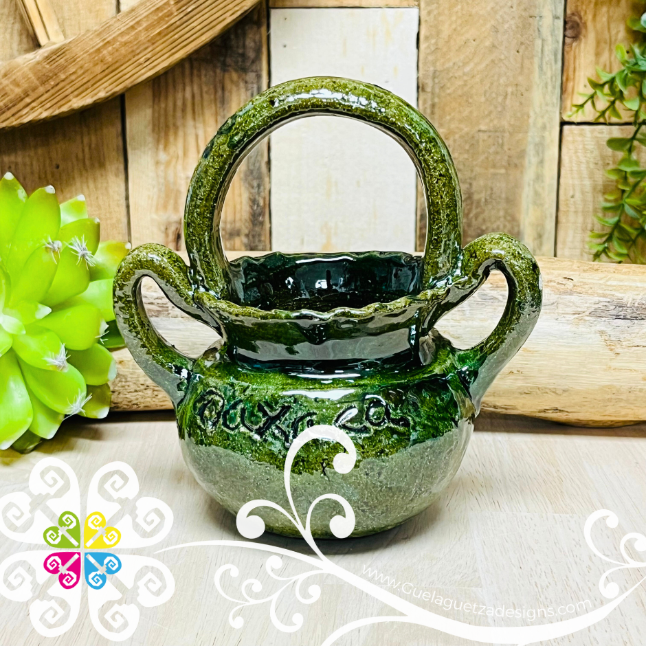 Small Ollita Flower Vase - Barro Vidriado Oaxaca