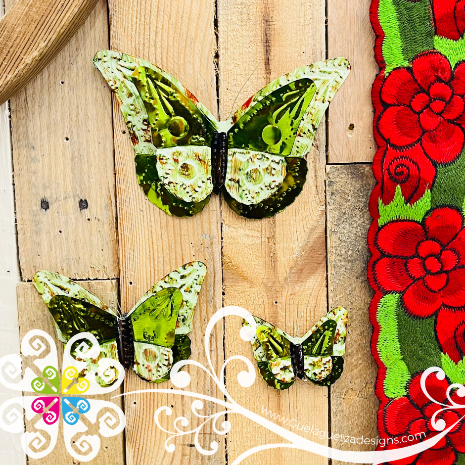 Set of 3 Butterfly - Hojalata Wall Decor