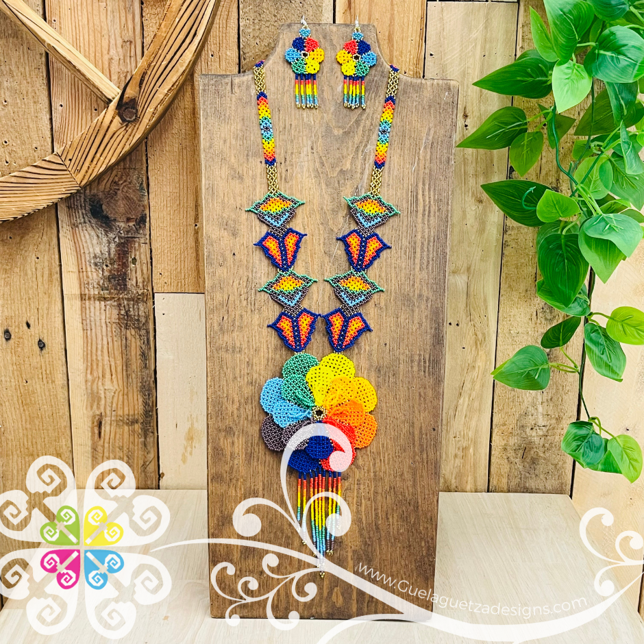 Primavera Flower Beaded Necklace Set