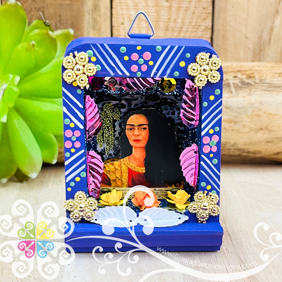 Miniature Frida Nicho Shadow Box - Cajita Decorativa