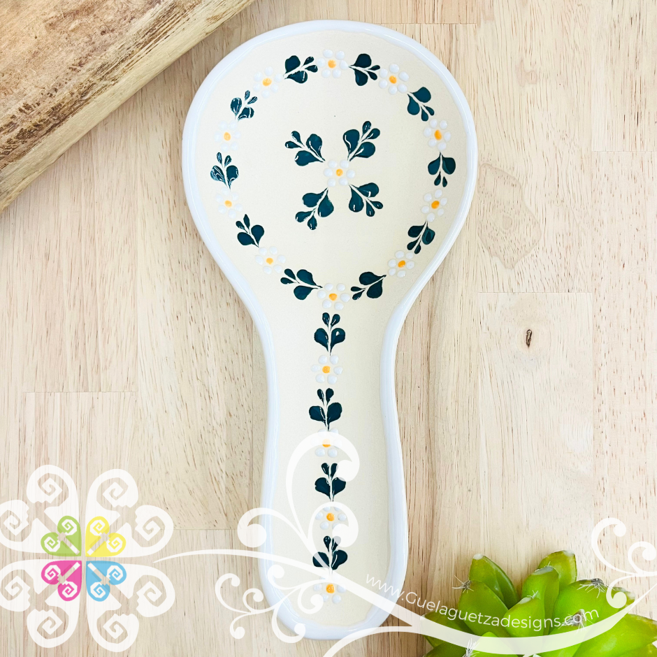 White Rustico Spoon Rest - Barro Alta Temperatura - Spoon Rest