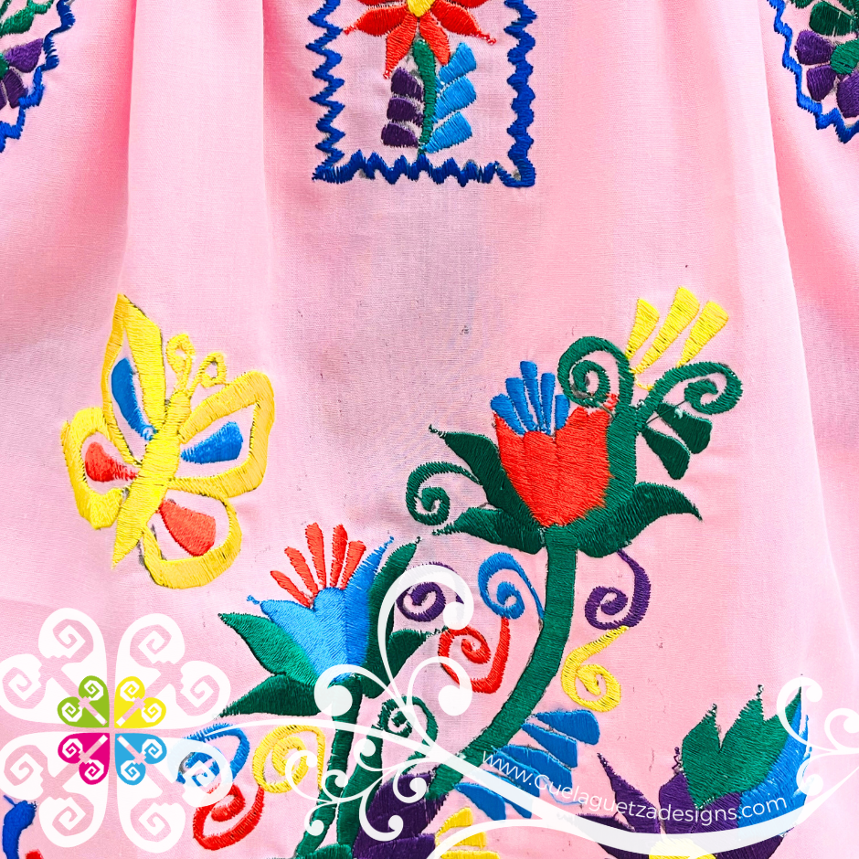Baby Pink Vestido Tehuacan Nina - Tehuacan Children Dress