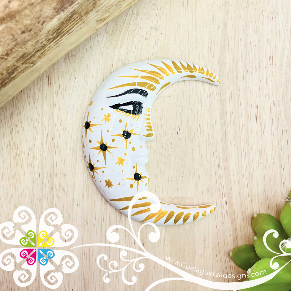 Medium White Sun & Moon Set - Wall Decor