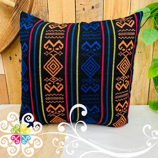 Black Decorative Cambray Pillow Case - Mexican Home