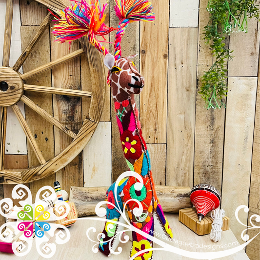 Embroidered Giraffe - Chiapas Stuffed Animal