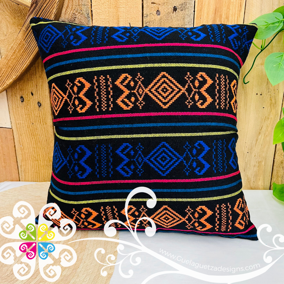Black Decorative Cambray Pillow Case - Mexican Home
