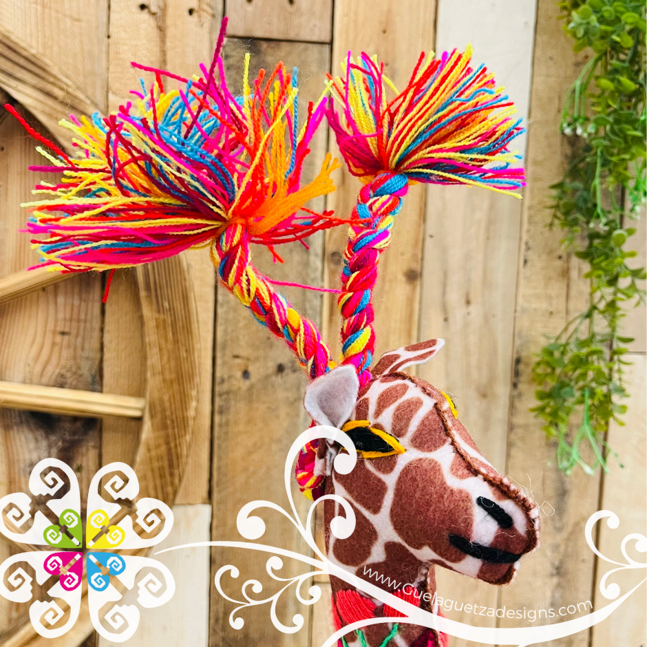 Embroidered Giraffe - Chiapas Stuffed Animal