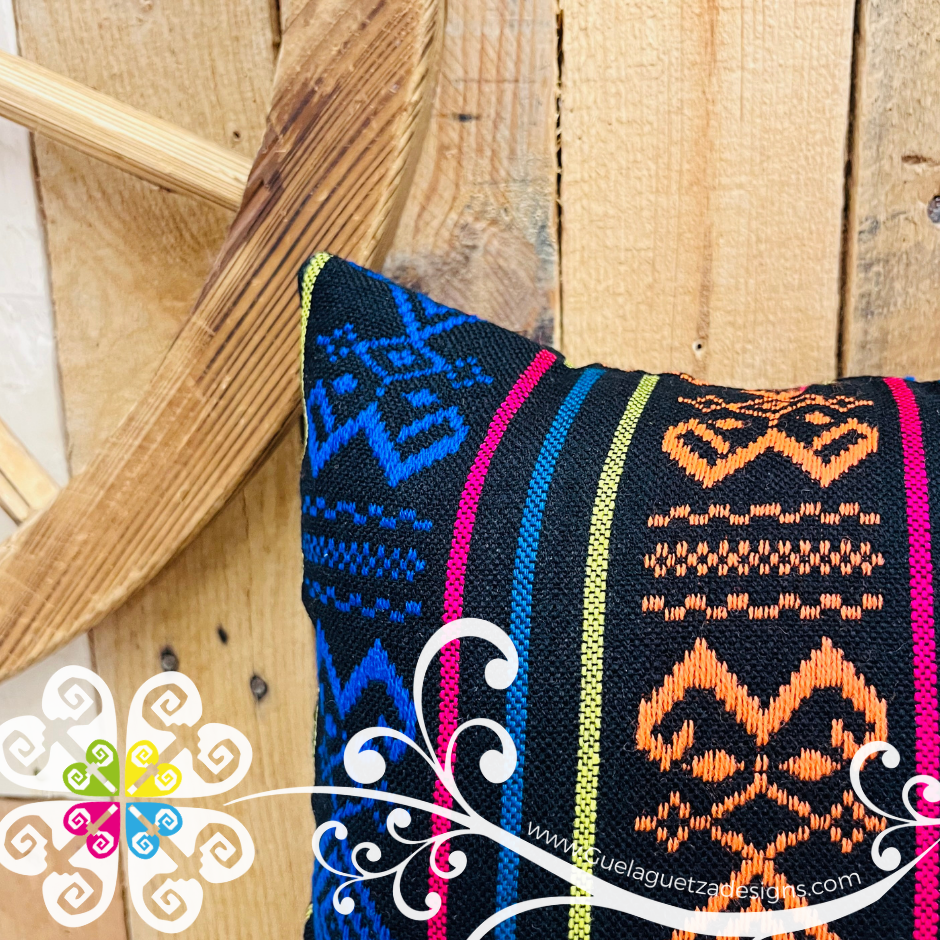 Black Decorative Cambray Pillow Case - Mexican Home