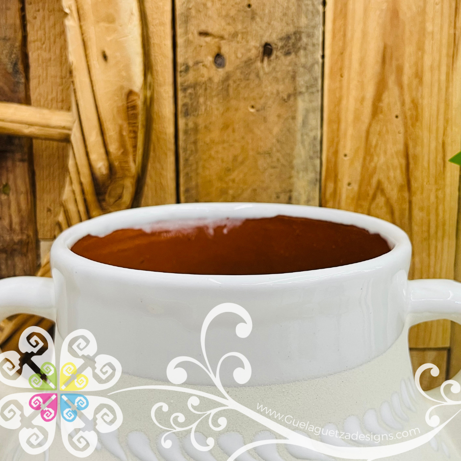 White Espiga Olla Bule - Home Decor