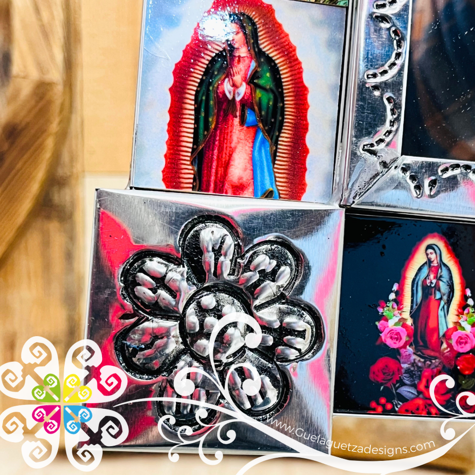Virgen De Guadalupe Mirror Frame - Hojalata San Miguel Collection