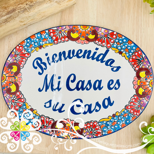 Clay Mi Casa Es Tu Casa House Sign - Placa De Casa