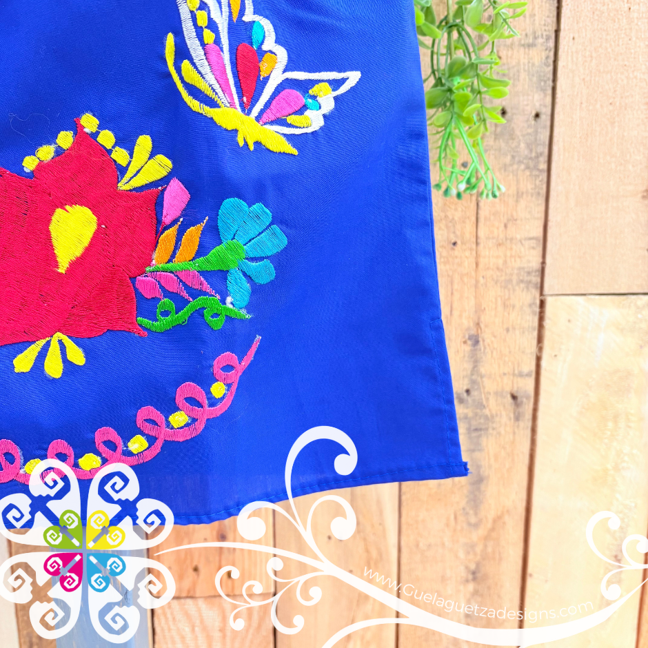 Royal Blue Vestido Tehuacan Nina - Tehuacan Children Dress