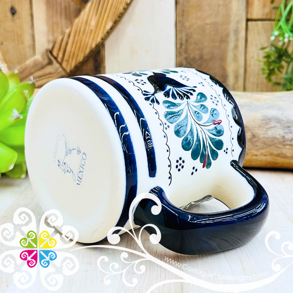 Navy Blue Taza Recta Colibri - Barro Alta Temperatura - Single Clay Mug