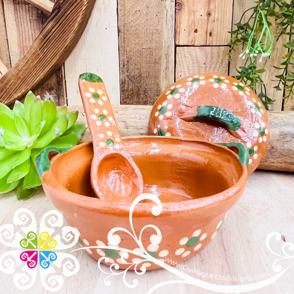 Capula Cazuelita con Cuchara - Capula Sencillo Clay Cazuelita