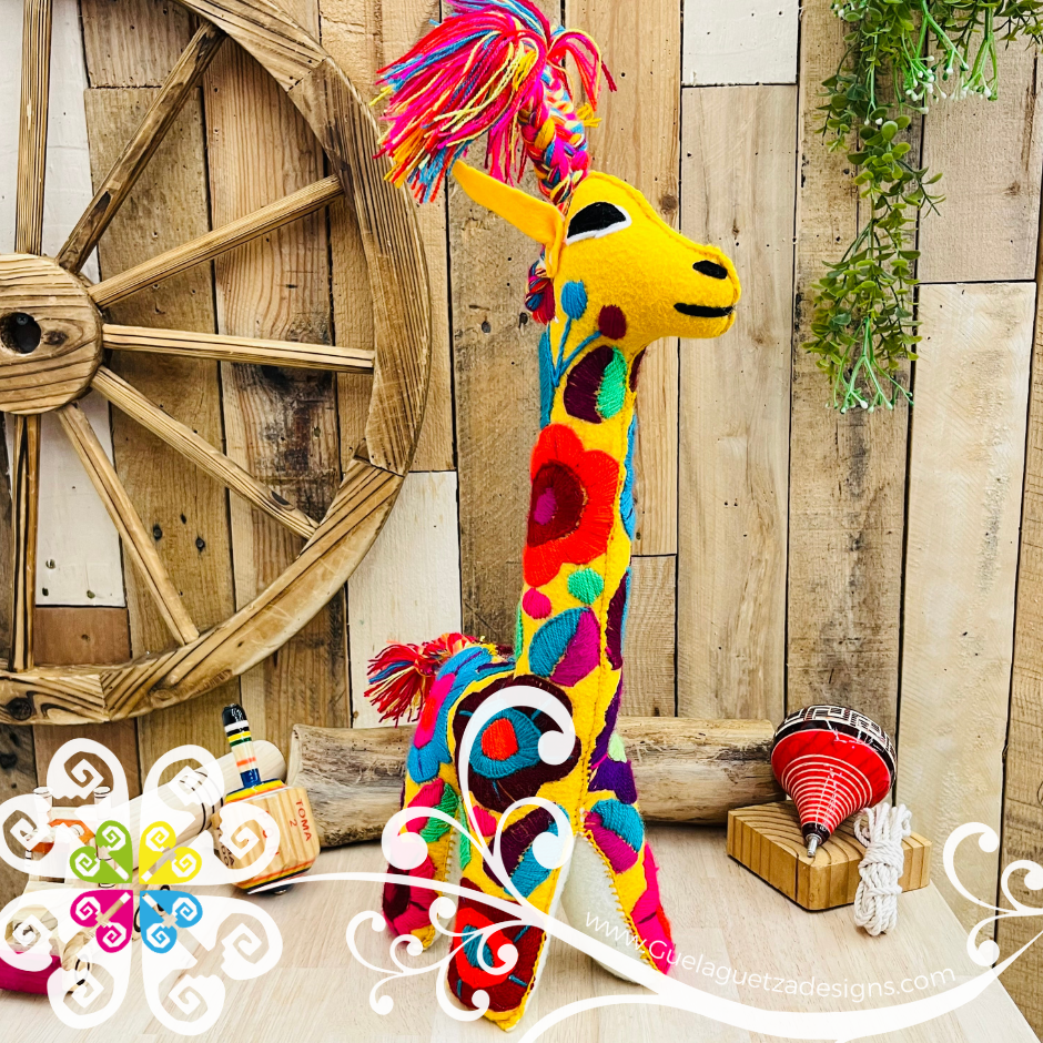 Embroidered Giraffe - Chiapas Stuffed Animal