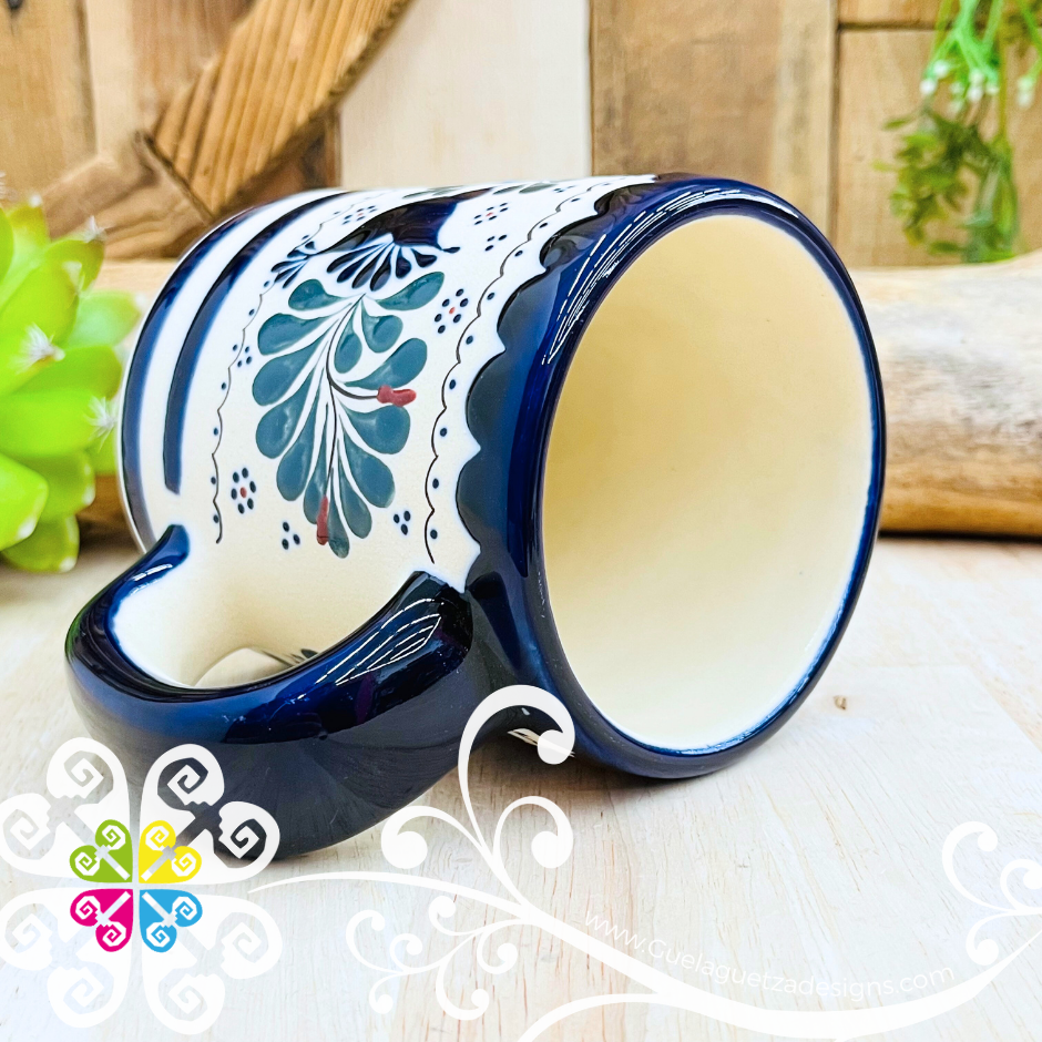 Navy Blue Taza Recta Colibri - Barro Alta Temperatura - Single Clay Mug
