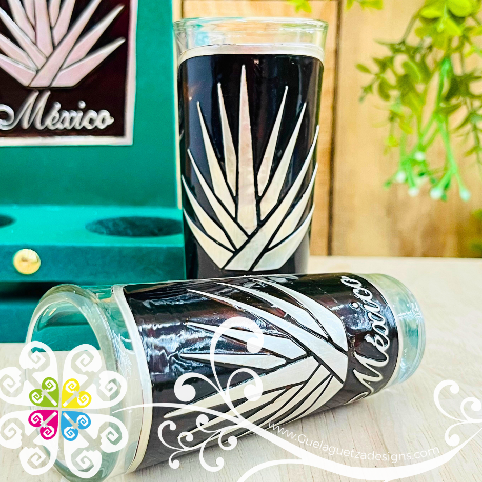 Mexico Shot Glasses - Tequilero Set with Stand