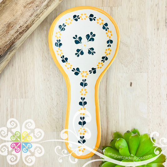 Yellow Rustico Spoon Rest - Barro Alta Temperatura - Spoon Rest