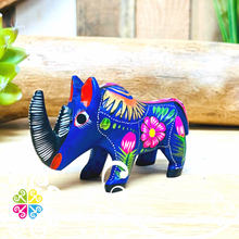 Small Rhinoceros Alebrije - Handcarve Wood Decoration Figure