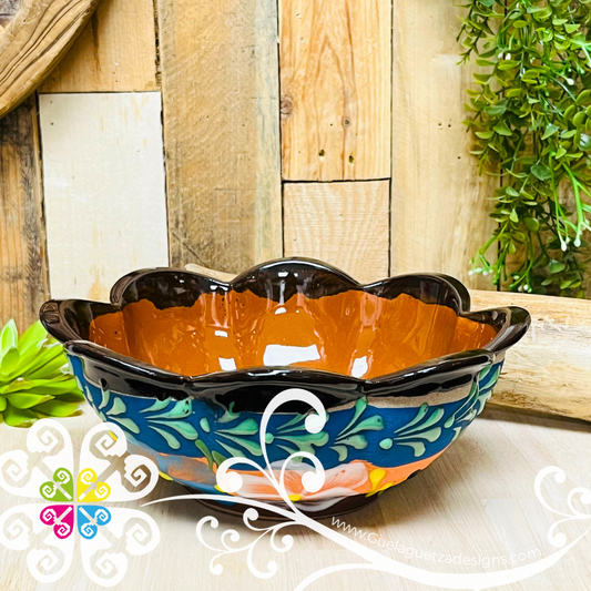Frutero de Barro Flowers - Mexican Kitchen