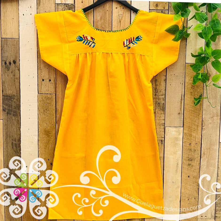 Yellow Vestido Tehuacan Puebla - Women Dress