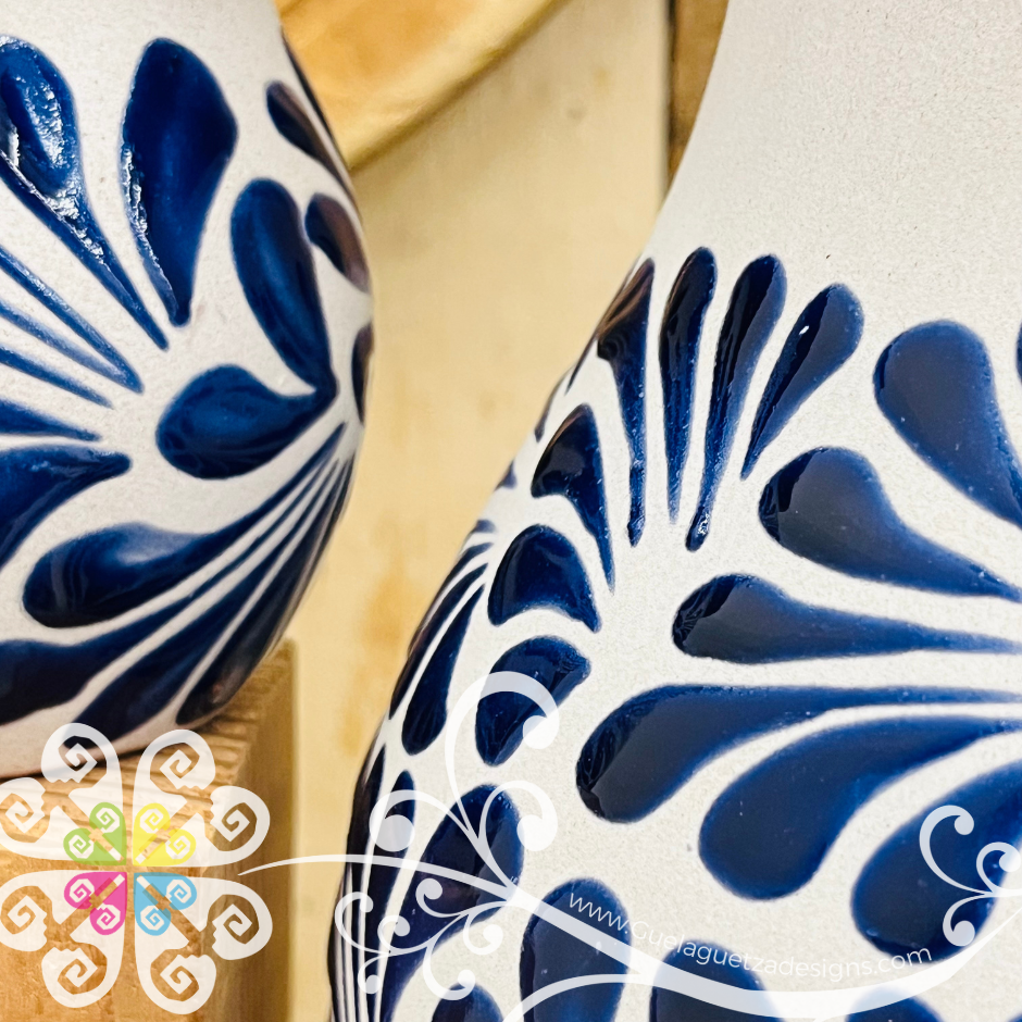 Cobalt Blue Espiga Pato Pitcher Set - 4 Jarritos