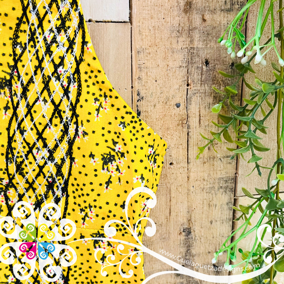 Large Cadenilla Tehuana Fabi Top - Double Embroider