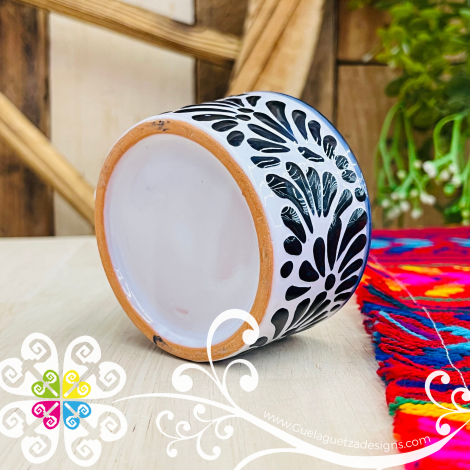 Small Black Talavera Candle - Artisan Candles