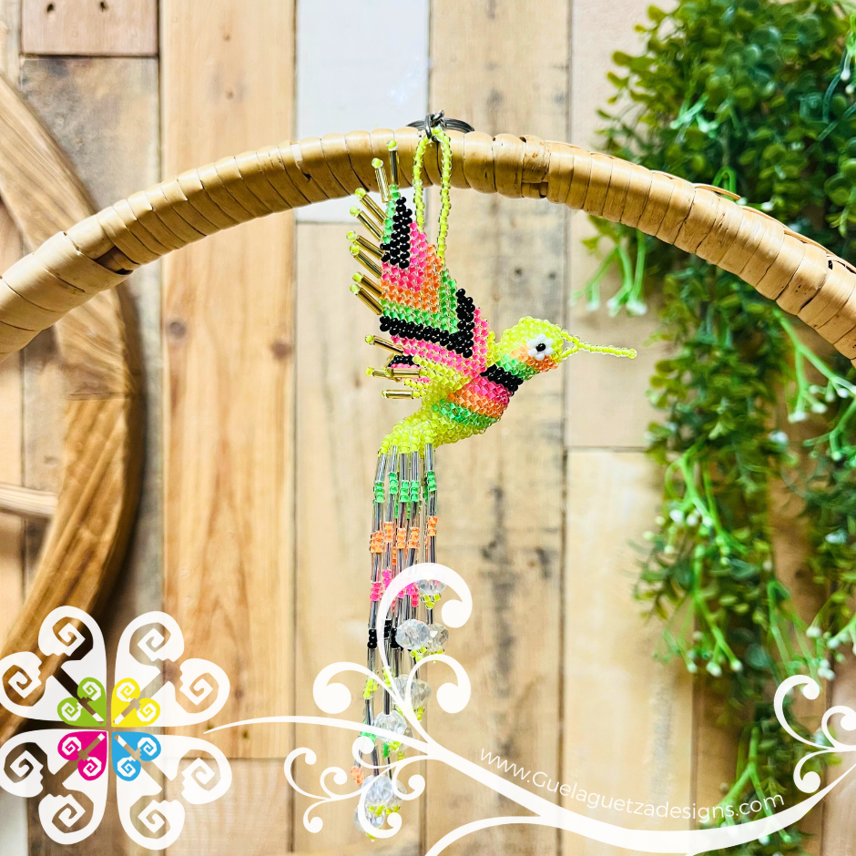 Hummingbird Beaded Keychain