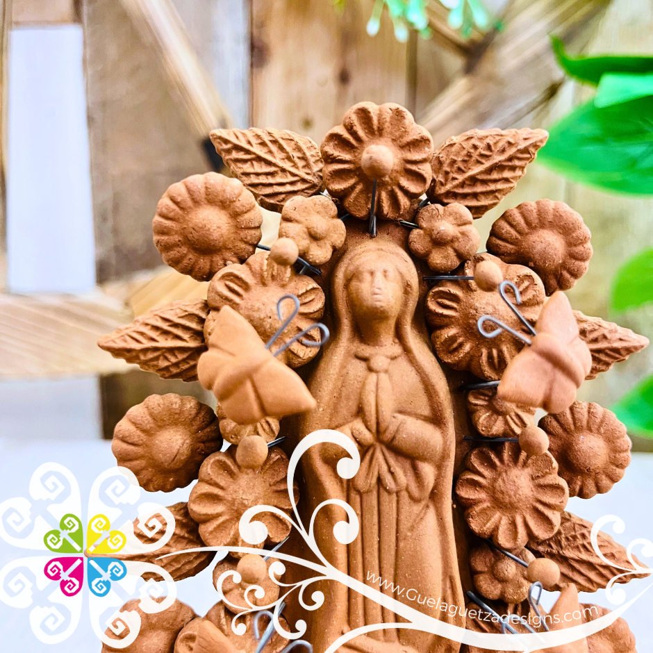 Virgen de Guadalupe Maguey Home Decor - Barro Metepec