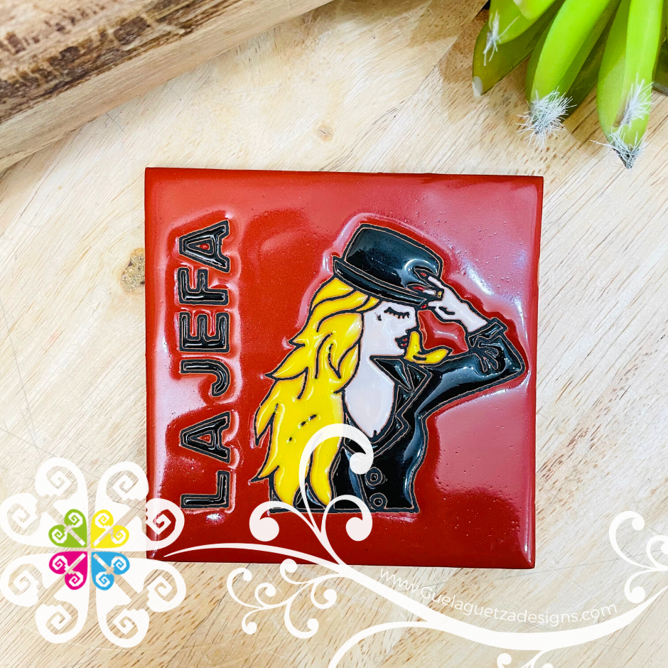 La Jefa - Mexican LoteriaMX Coaster Tile